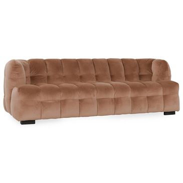 Classic Home Petra Stationary Sofa in French Beige Velvet, , large