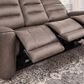 Simeon Collection Lawson Power Reclining Zero Gravity Sofa with Drop Down Table in Sydney Brunette, , large