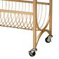 Baxton Studio Jacek Wine Cart in Gold and White Marble, , large