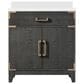 Lexora Home Laurel 30" Single Bathroom Vanity in Black Oak with White Cultured Marble Top and Rectangular Sink, , large