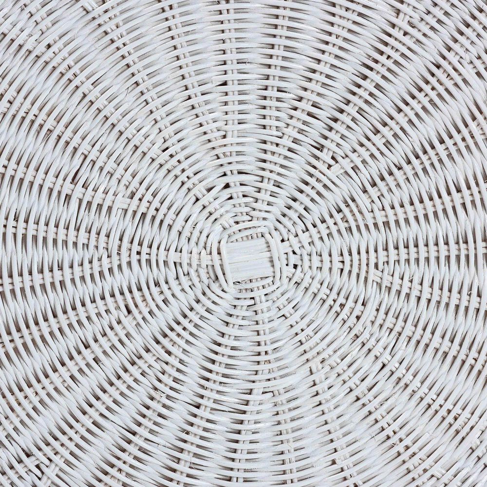 Baxton Studio Palm Patio Coffee Table in Chalk White, , large