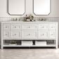 James Martin Vanities Breckenridge 72" Double Bathroom Vanity in Bright White with 3 cm Lime Delight Quartz Top and Rectangular Sinks, , large