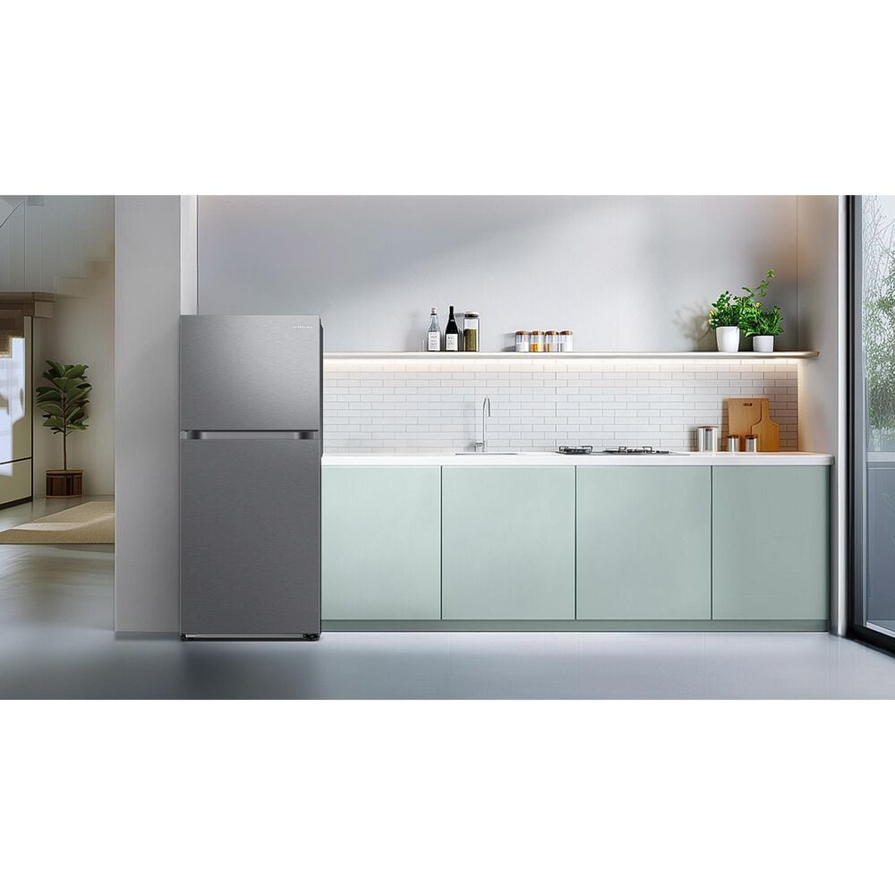 Samsung Bespoke AI 18 Cu. Ft. Top Freezer Refrigerator with All-Around Cooling in Stainless Steel, , large