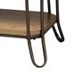 Baxton Studio Kellyn 3-Drawer Console Table in Oak Brown/Black, , large