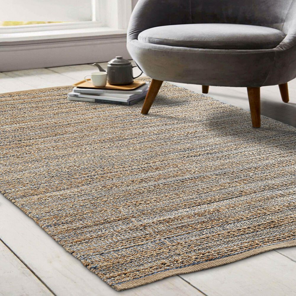 L&amp;R Resources Natural Fiber 9&#39; x 12&#39; Navy Area Rug, , large