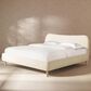 Jennifer Taylor Home Roman King Platform Bed with Oatmeal Light Beige Upholstered in Natural Whitewashed, , large