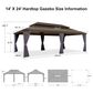 HOMLUX 14" x 24" Hardtop gazebo with double roof in Bronze, , large