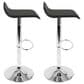 Lumisource Ale Swivel Adjustable Barstool with Black Seat in Chrome (Set of 2), , large
