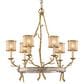 Troy Lighting Parc Royale 6-Light Chandelier in Vintage Gold Leaf and Stria Silver Leaf, , large