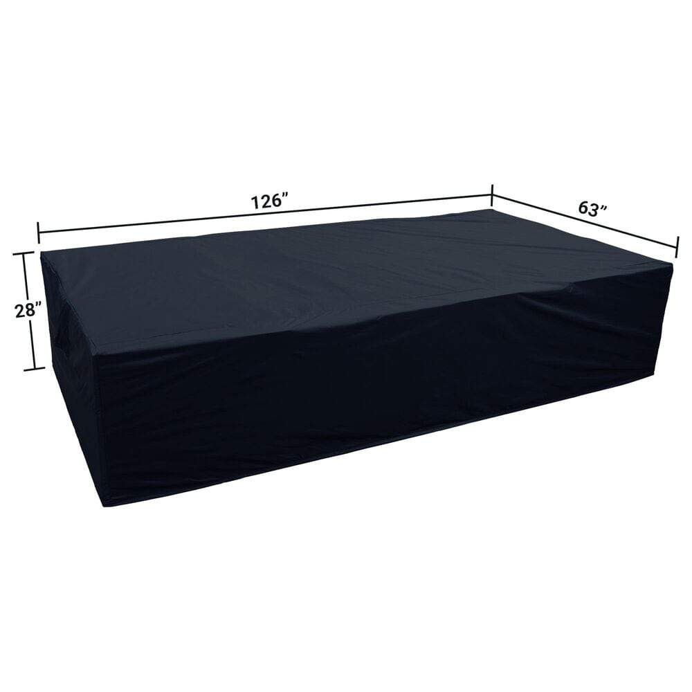 HOMLUX 126" Waterproof Patio Cover with Adjustable Drawstring in Black, , large