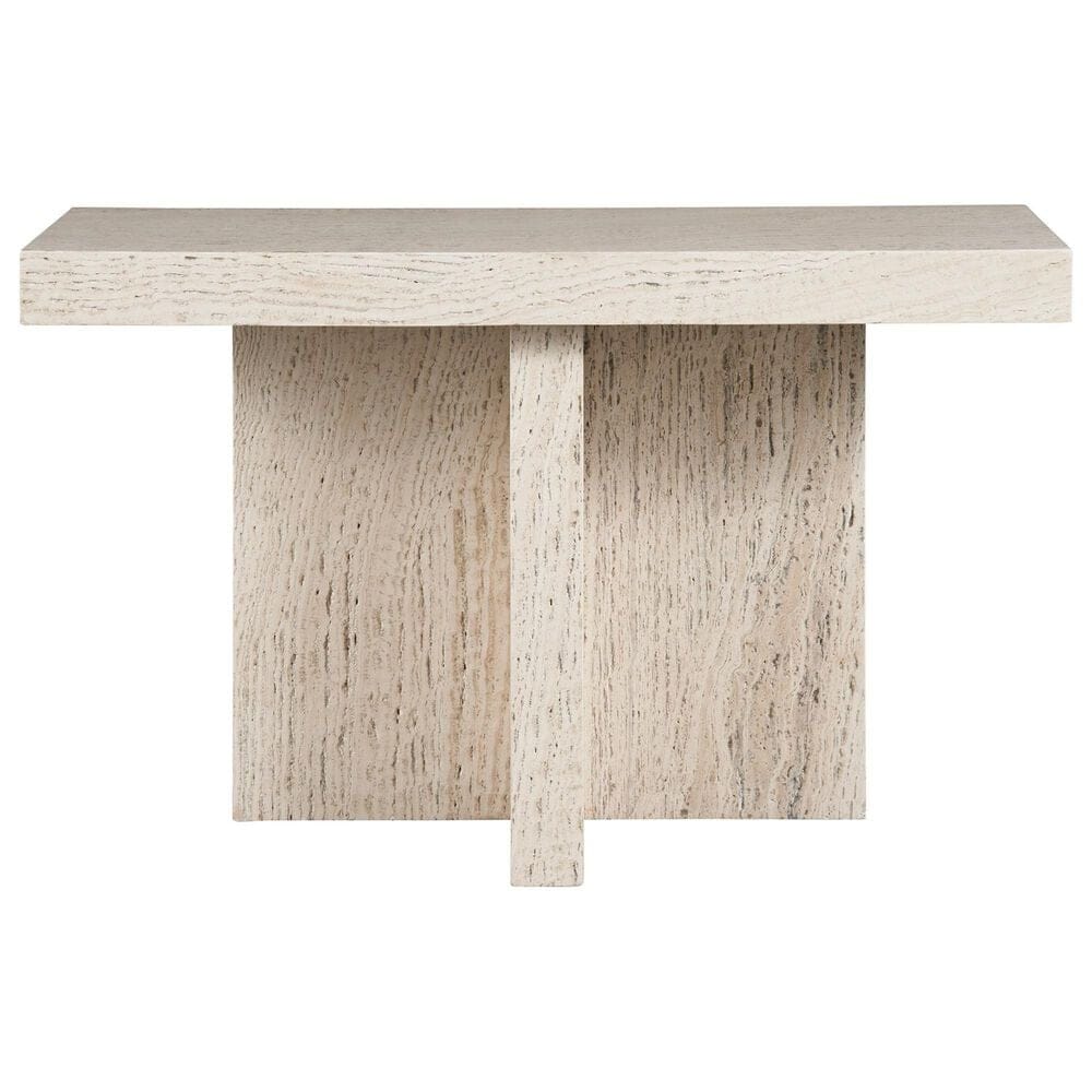 Furniture Worldwide Daxton Console Table in White Travertine, , large