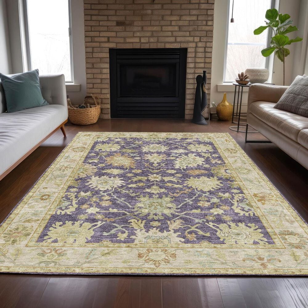 Dalyn Rug Company Hatay HY2 8&#39; x 10&#39; Eggplant Area Rug, , large