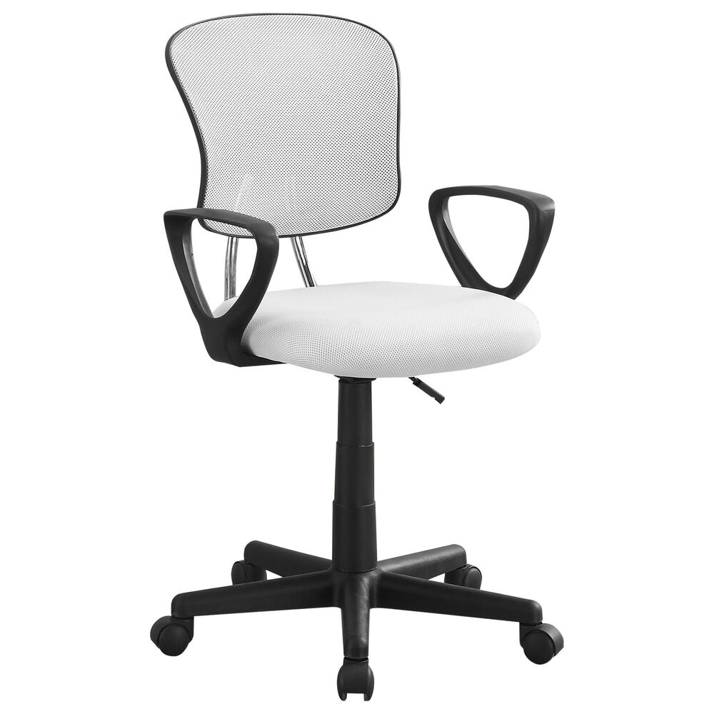 Monarch Specialties Juvenile Office Chair in White, , large