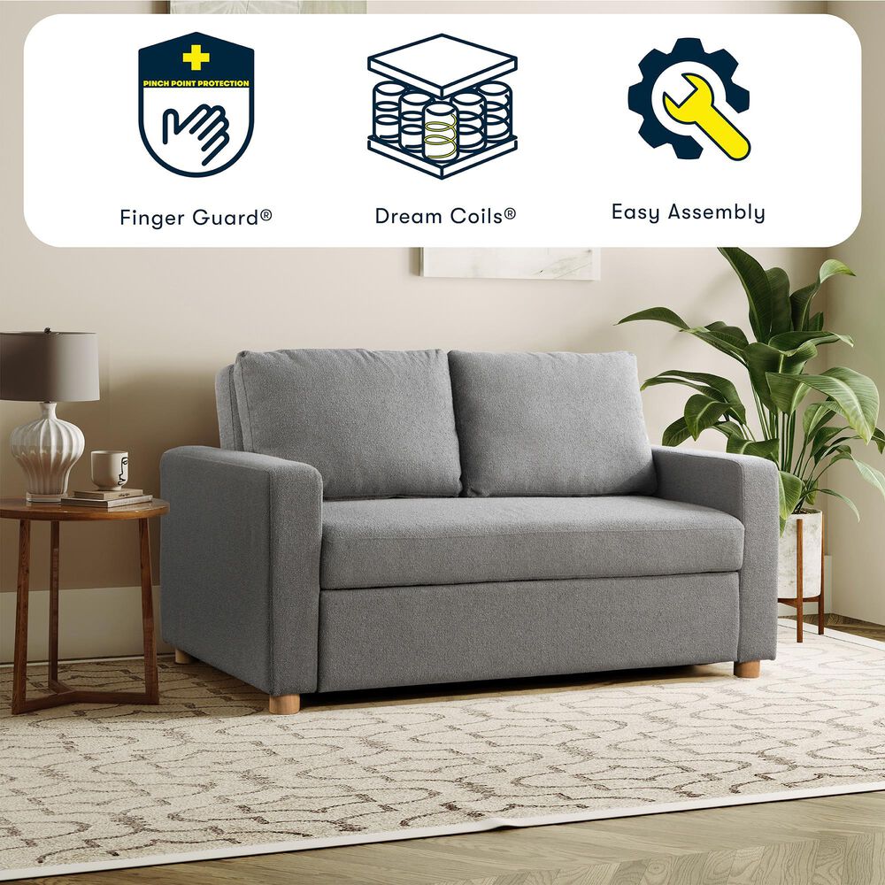 Lifestyle Solutions Tyler Convertible Sofa in Grey, , large