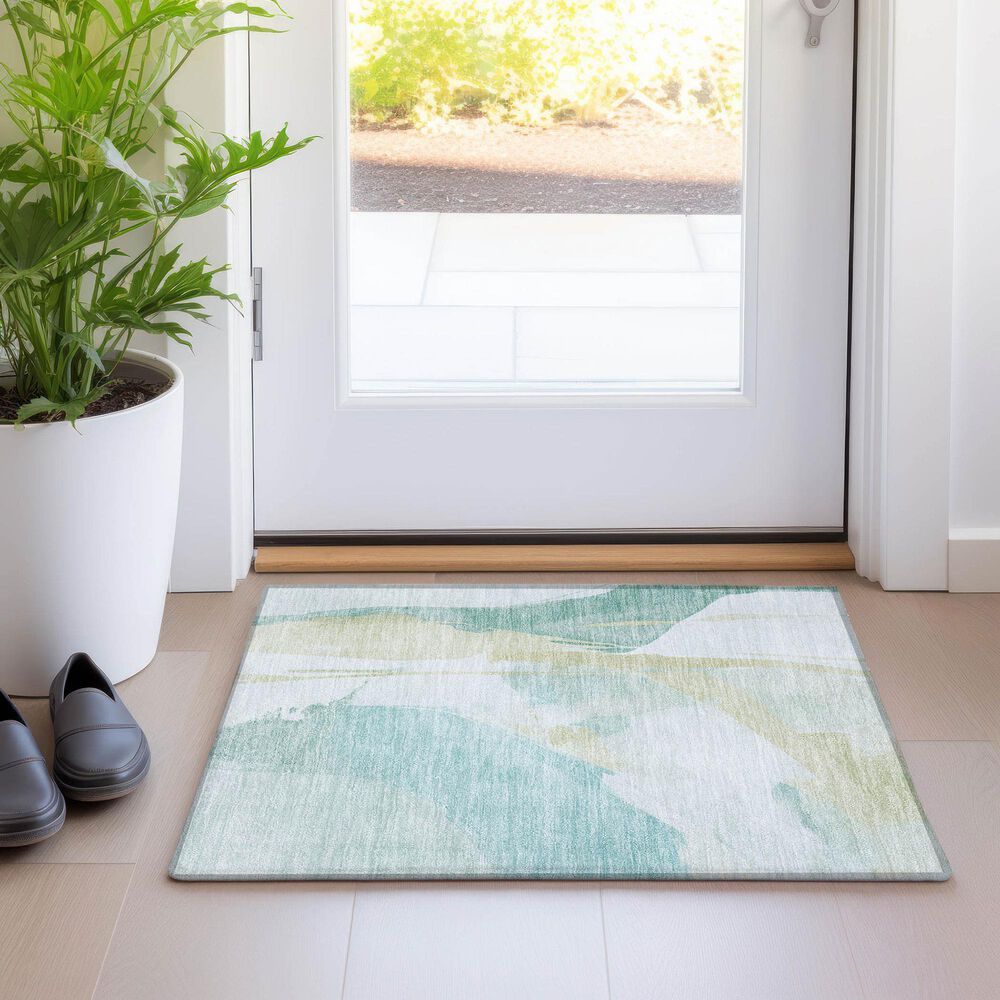 Dalyn Rug Company Ravenna RN7 3&#39; x 5&#39; Teal Area Rug, , large