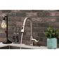MS International AcquaLuxe Curved Pull-Down Sprayer Kitchen Sink Faucet in Nickel Brushed, , large