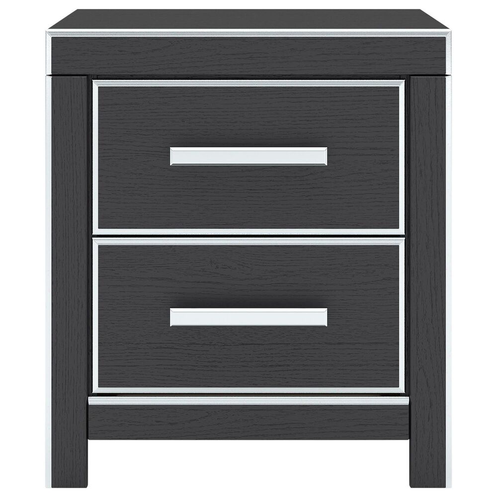 Ashley Zuraleus Queen Upholstered Platform Bed with Two Nightstands in Matte Black, , large