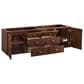 James Martin Vanities Amberly 72" Double Bathroom Vanity in Mid-Century Walnut with Single Hole 3 cm White Zeus Quartz Top and Rectangular Sinks, , large