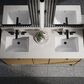 Kohler Solive 60" Double Bathroom Vanity in Light Oak with 2 cm White Quartz Top and Rectangular Sinks, , large