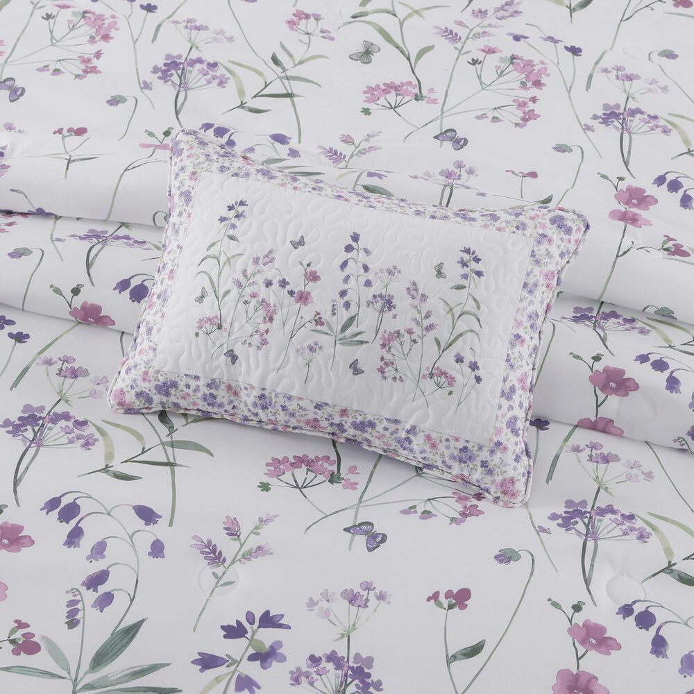 J. Queen New York Nola 13&quot; x 19&quot; Lumbar Pillow in English Lavender and Lilac, , large
