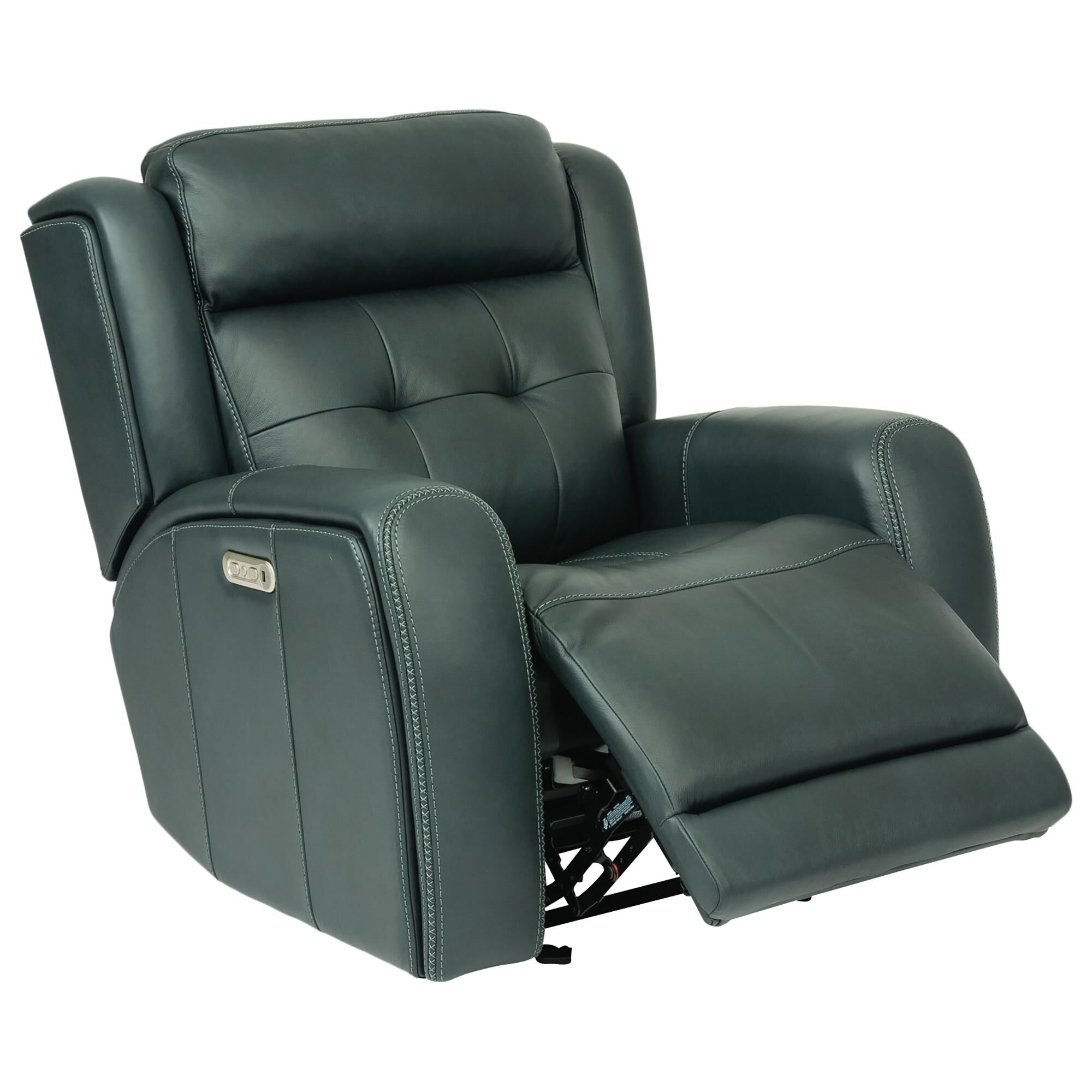 Flexsteel Grant Gliding Recliner with Power Headrest in Navy