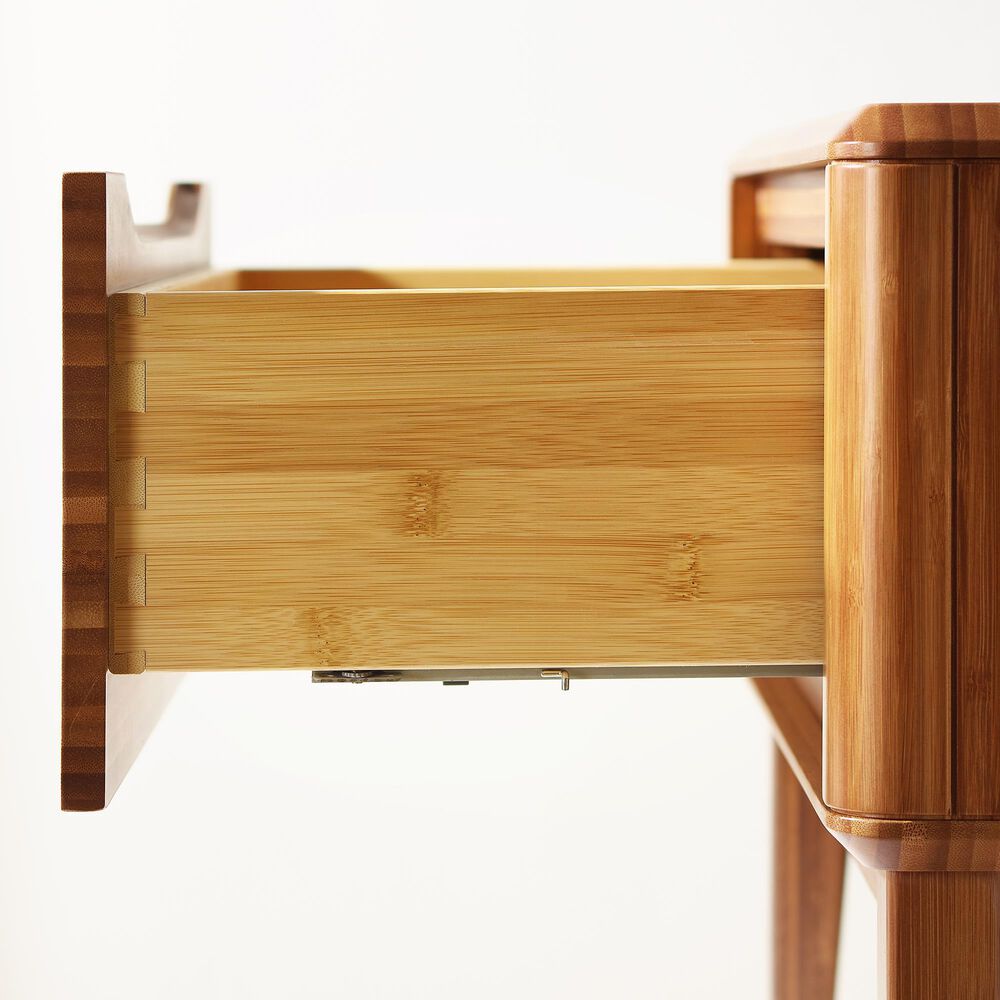 Natural Bamboo Furnishings 1-Drawer Nightstand in Amber, , large