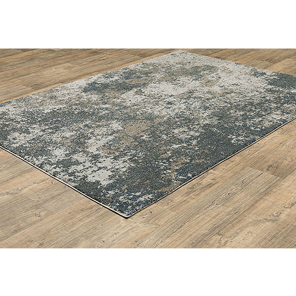 Oriental Weavers Alton Abstract 2&#39;3&quot; x 7&#39;6&quot; Blue and Beige Runner, , large