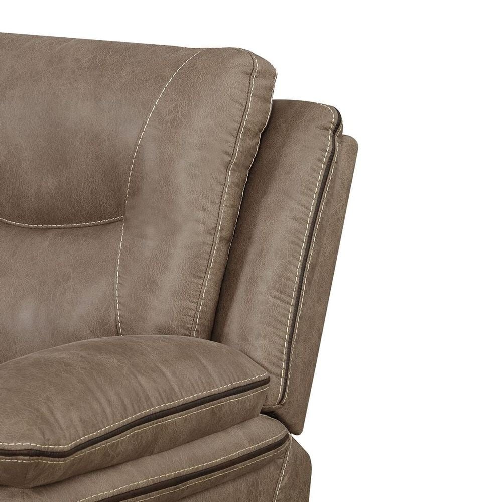 Crystal City Isabella Manual Reclining Sofa in Sand, , large