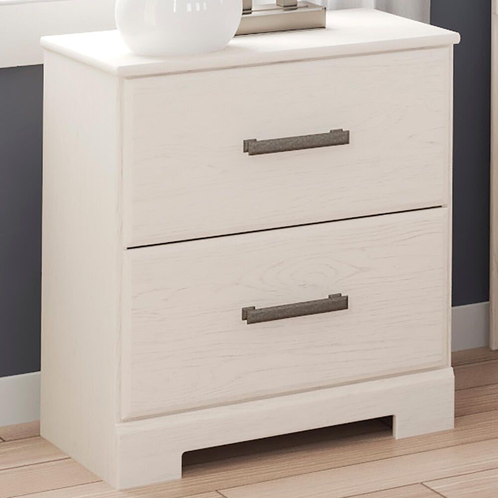 Ashley Stelsie 2 Drawer Nightstand in White, , large