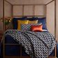 Ann Gish Maiolica 96" x 50" Throw in Blues, Yellow and Red, , large