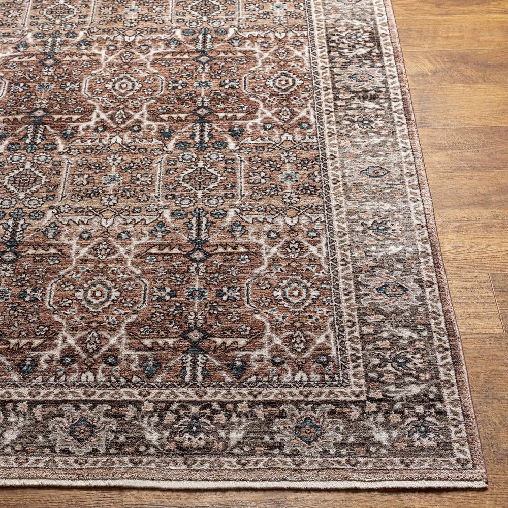 Surya Carlisle Oriental 8&#39;10&quot; x 12&#39;6&quot; Dusty Pink, Medium Brown, Light Gray, Pale Blue, Brown and Cream Area Rug, , large