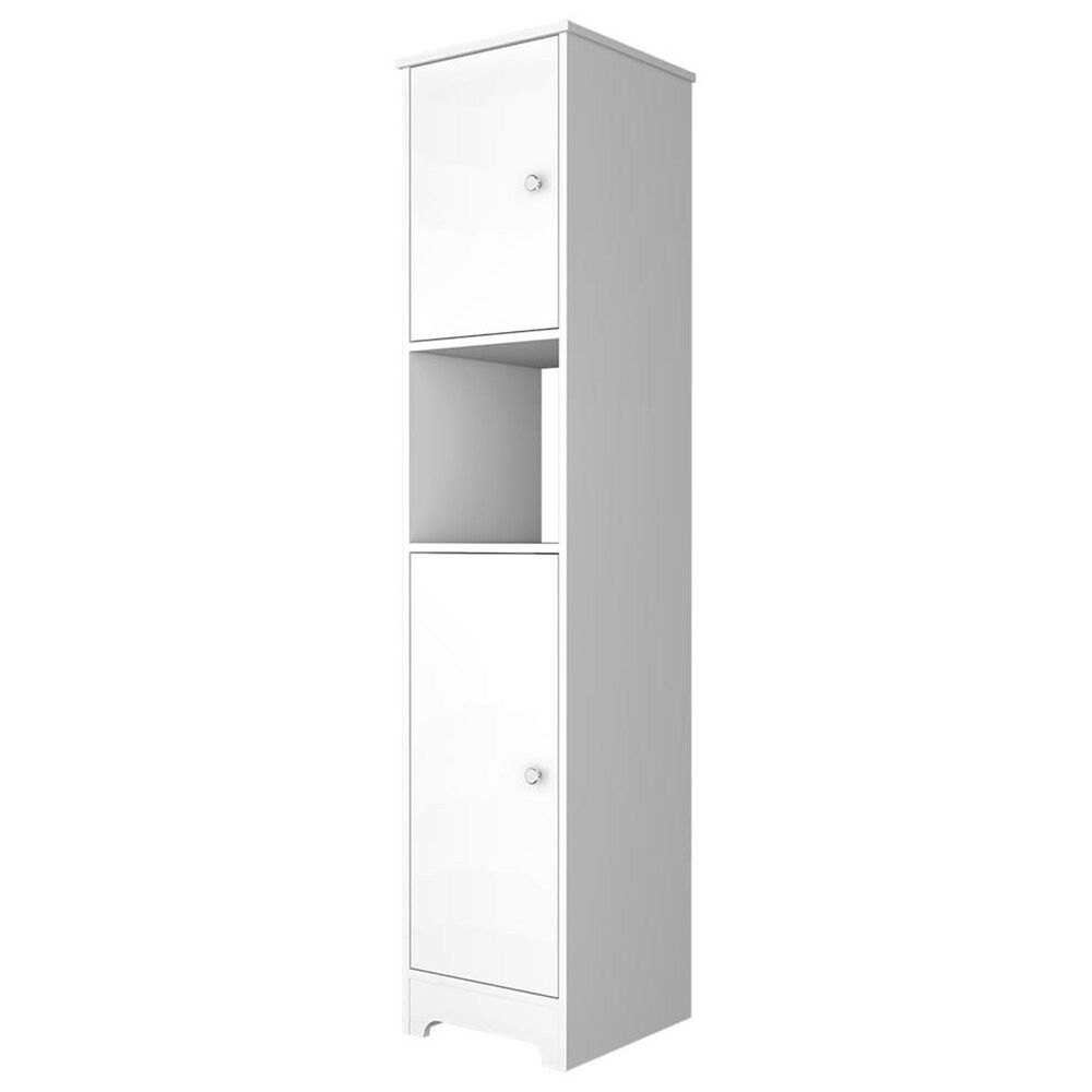 RST Brands Pinion Linen Cabinet in White, , large