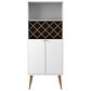 Dayton Utopia 10-Bottle Wine Rack China Storage Closet in White Gloss and Maple Cream, , large