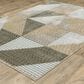 Oriental Weavers Echo ECH04 Beige and Grey 7"10" x 10"10" Area Rug, , large