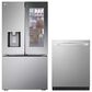 LG 2-Piece Kitchen Package with 26 Cu. Ft. French Door Refrigerator and Bar Handle Dishwasher in Stainless Steel, , large