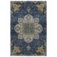 Dalyn Rug Company Silk Road Navy, Beige, Ivory, Gold, Copper and Gray 9" x 12" Area Rug, , large
