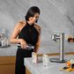 Keystone InFizz Aqua 1-Liter Sparkling Water Carbonation Machine with CO2 Canister in Brushed Stainless Steel, , large