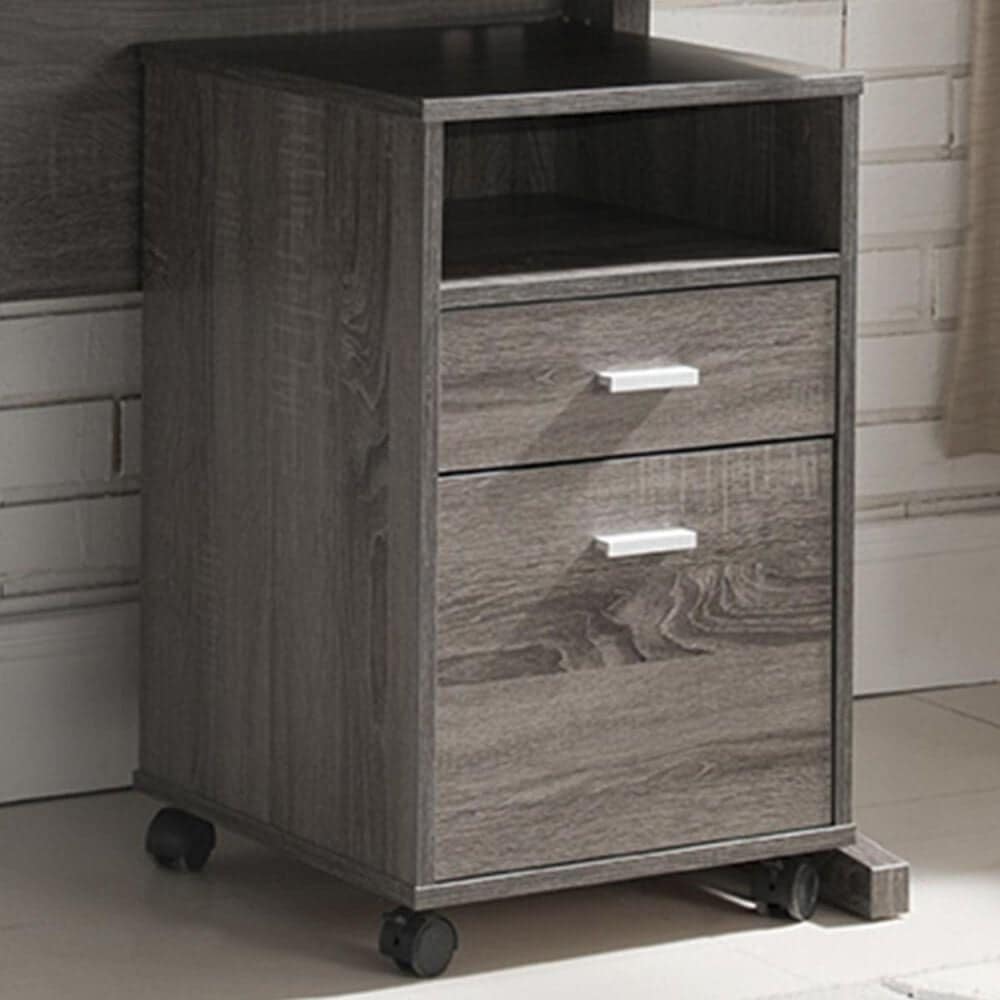 Living Essentials File Cabinet in Distressed Grey, , large