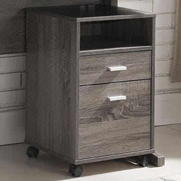 Living Essentials File Cabinet in Distressed Grey, , large
