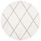 Safavieh Parma Shag PMA515A 6"7" Round Cream and Grey Area Rug, , large