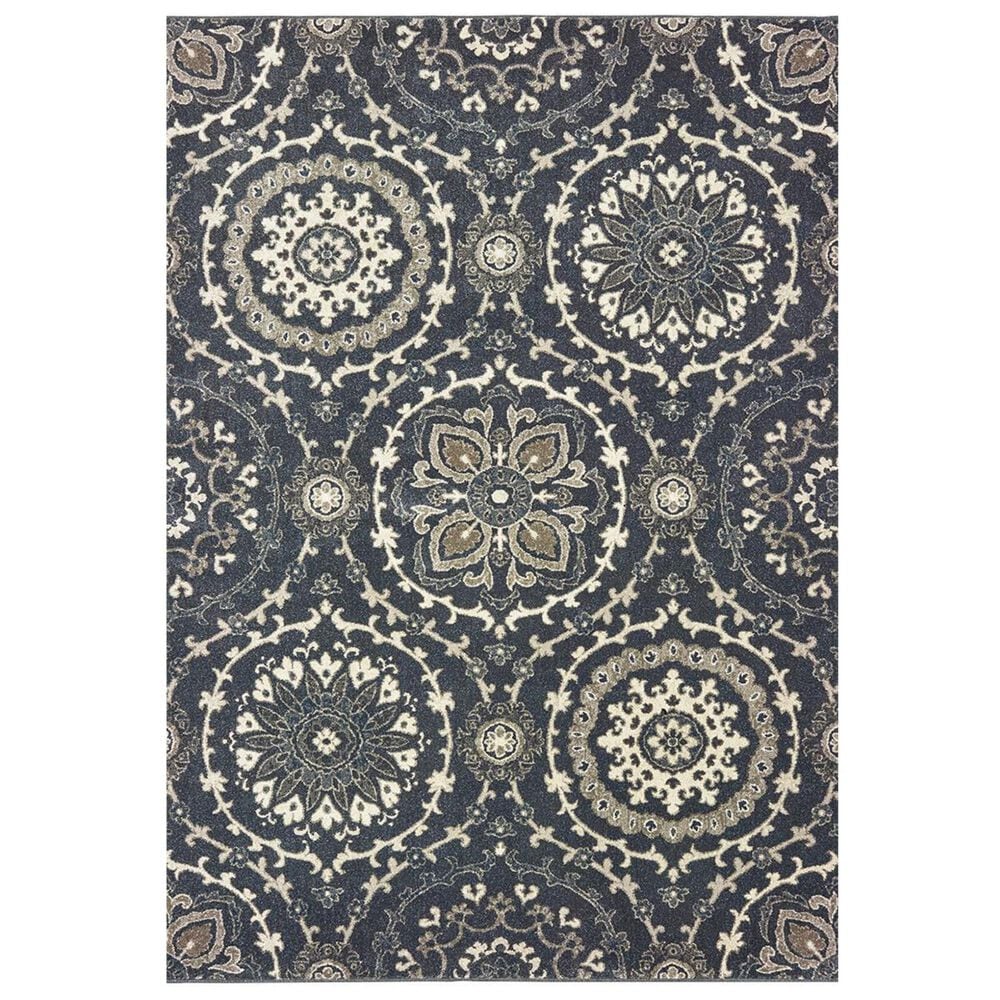 Oriental Weavers Richmond 008E3 5"3" x 7"6" Navy and Ivory Area Rug, , large