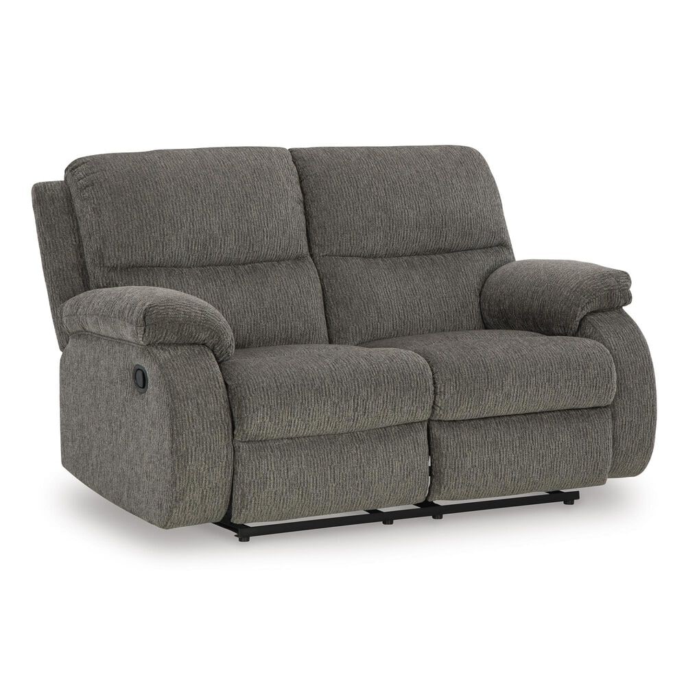 Ashley Scranto Manual Reclining Loveseat in Brindle, , large