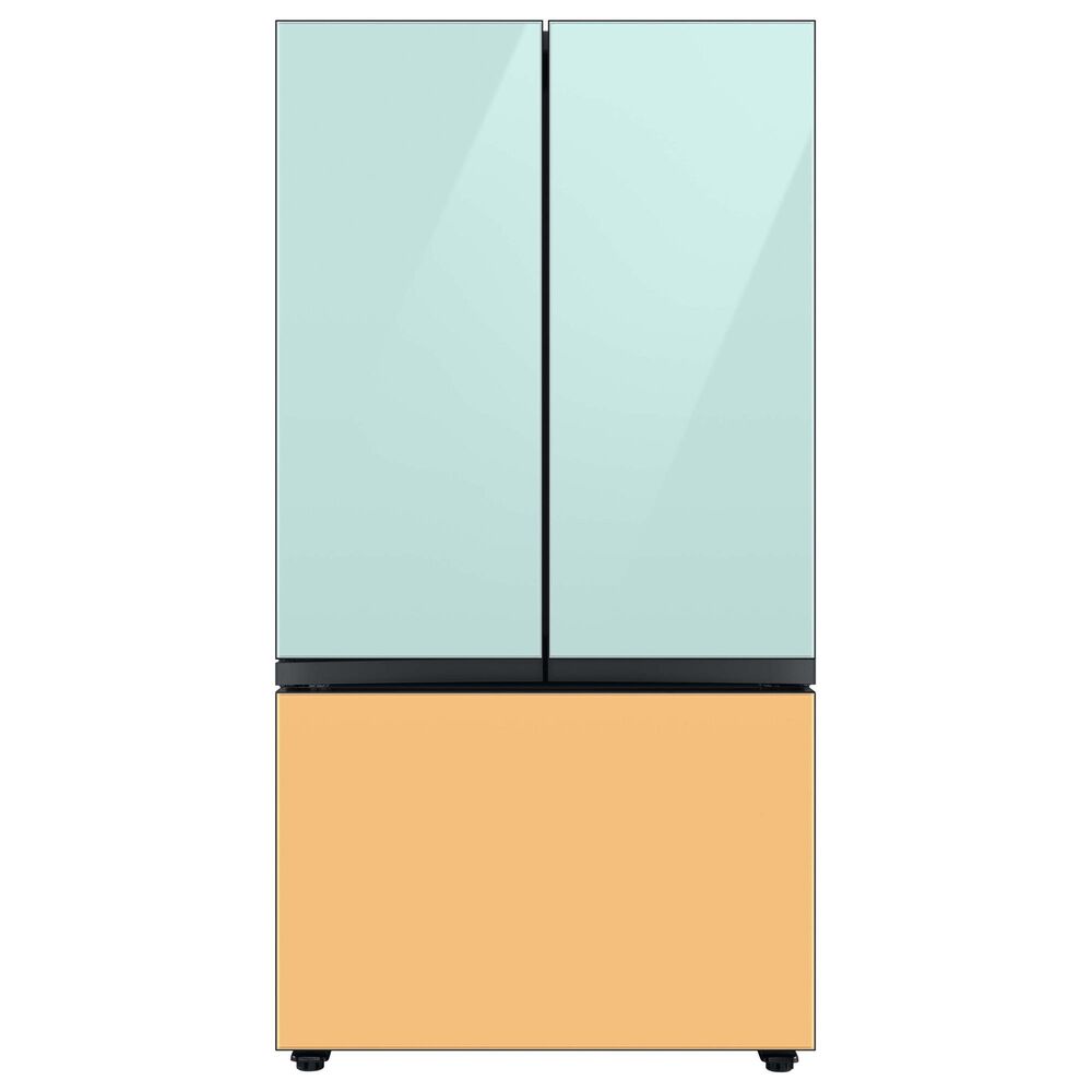 Samsung Bespoke Bespoke 3-Door French Door Refrigerator Top Panel in Morning Blue Glass, , large