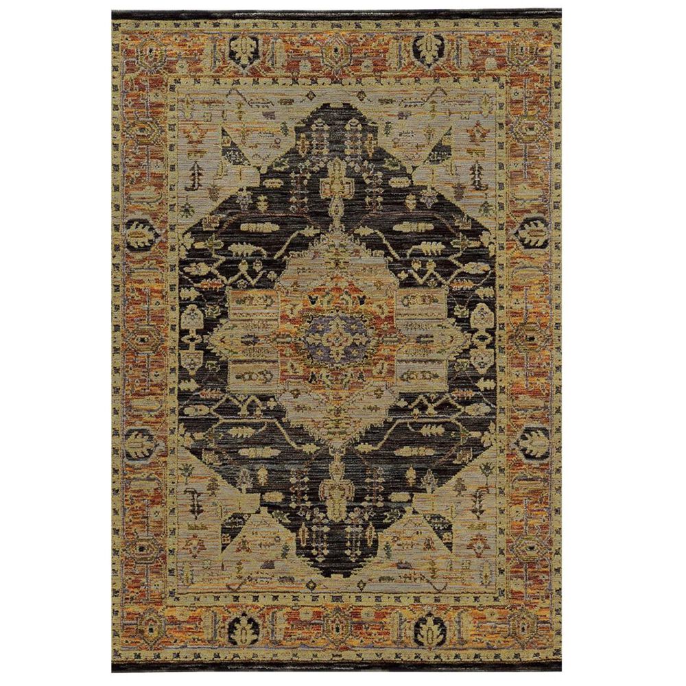 Oriental Weavers Andorra 7138B 10" x 13"2" Gold and Grey Area Rug, , large