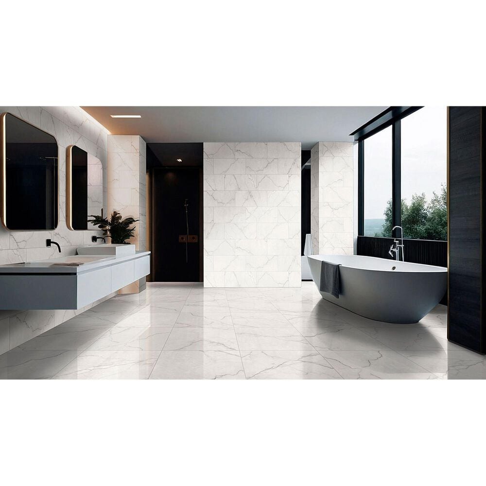 MS International Brighton Grey 12&quot; x 24&quot; Polished Porcelain Tile, , large