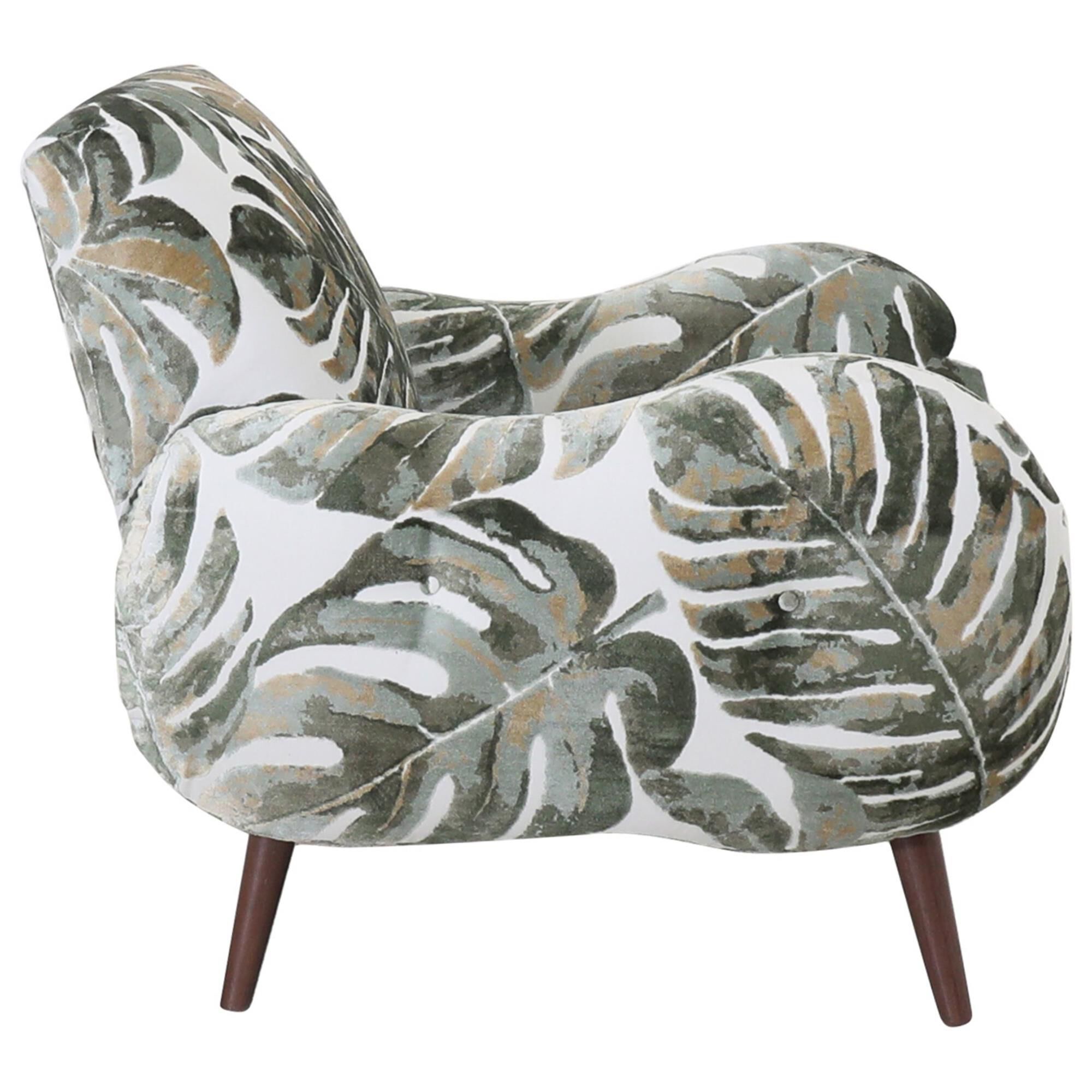 Jonathan Louis Dax Accent Chair in Tika Jade Velvet