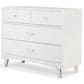 Sorelle Furniture Soho 4-Drawer Dresser in White and Natural, , large