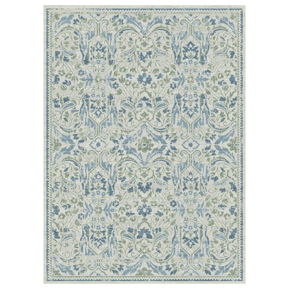 Balta Rugs Busselle Floral Ikat 7"10" x 10" Blue Area Rug, , large