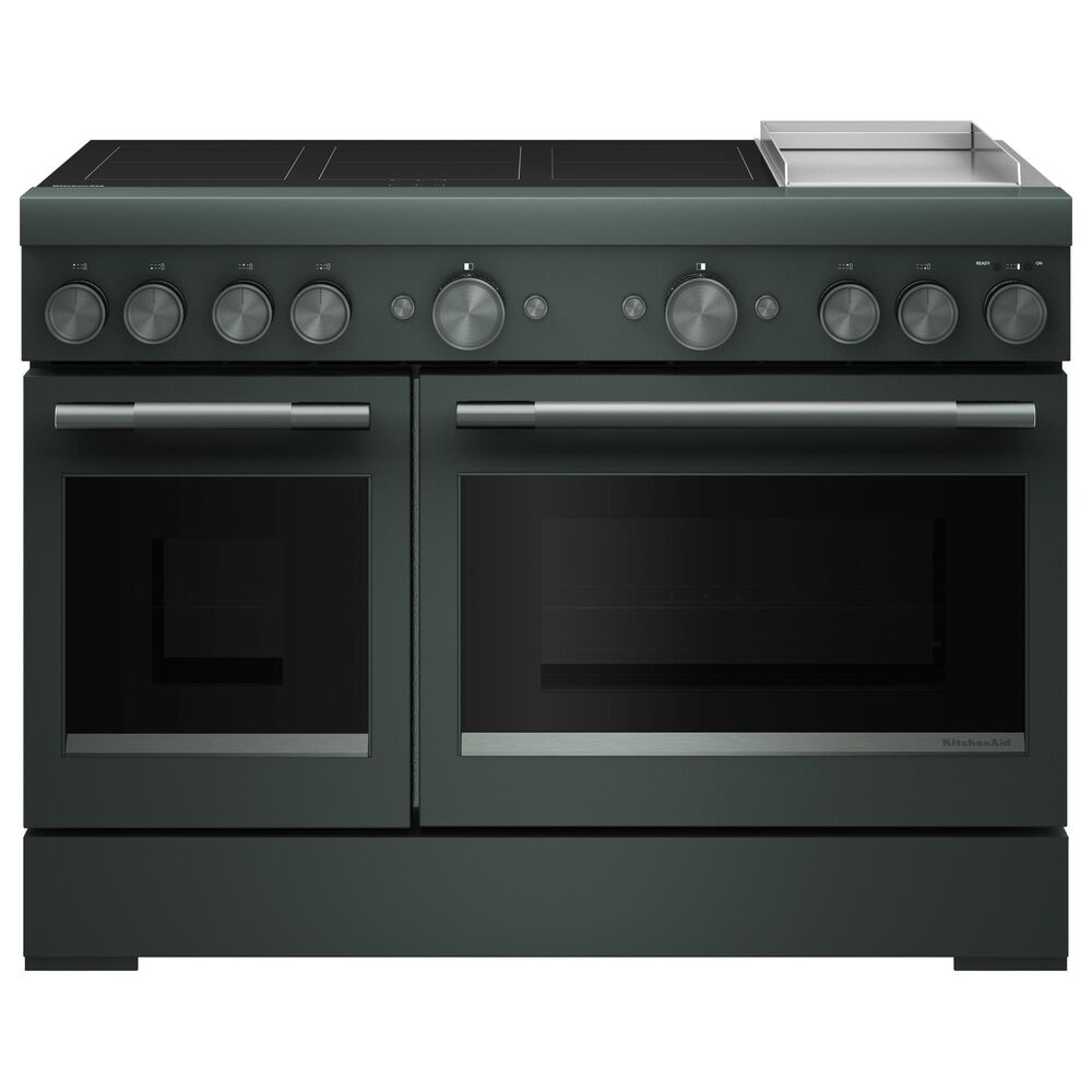 KitchenAid 6.3 Cu. Ft. Freestanding Commercial-Style Induction Range with Griddle in Juniper, , large