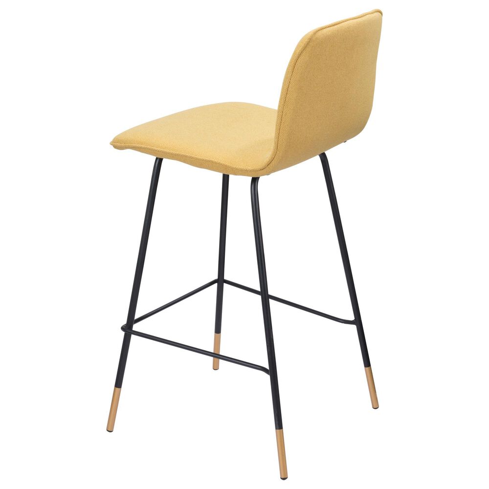 Zuo Modern Var Counter Stool in Yellow and Black, , large